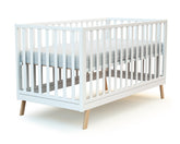 Lit bébé évolutif en bois blanc 70 x 140 cm - Confort